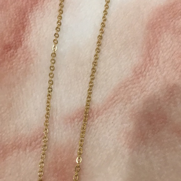 Pretty Gold Statement Necklace by Eunoia NYC NWT 36” - Picture 3 of 8